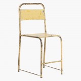CHAIR RECYCLE METAL CREAM YELLOW    - CHAIRS, STOOLS